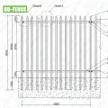 D tipo Palisade Fencing Security Palisade Metal Fence